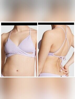 Victoria's secret pink body wrap bikini swim top PURPLE WHISPER LARGE